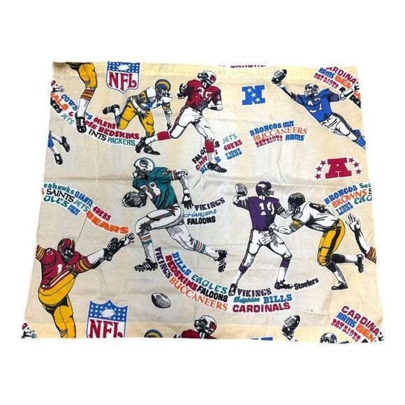Vintage NFL Team Print Fabric American Football Retro Crafts Pillowcases Decor - Picture 3 of 8